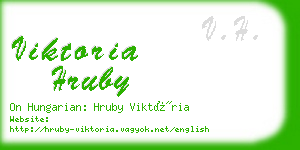 viktoria hruby business card